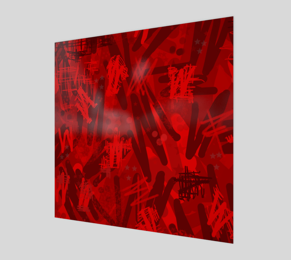 Abstract in red 3D preview