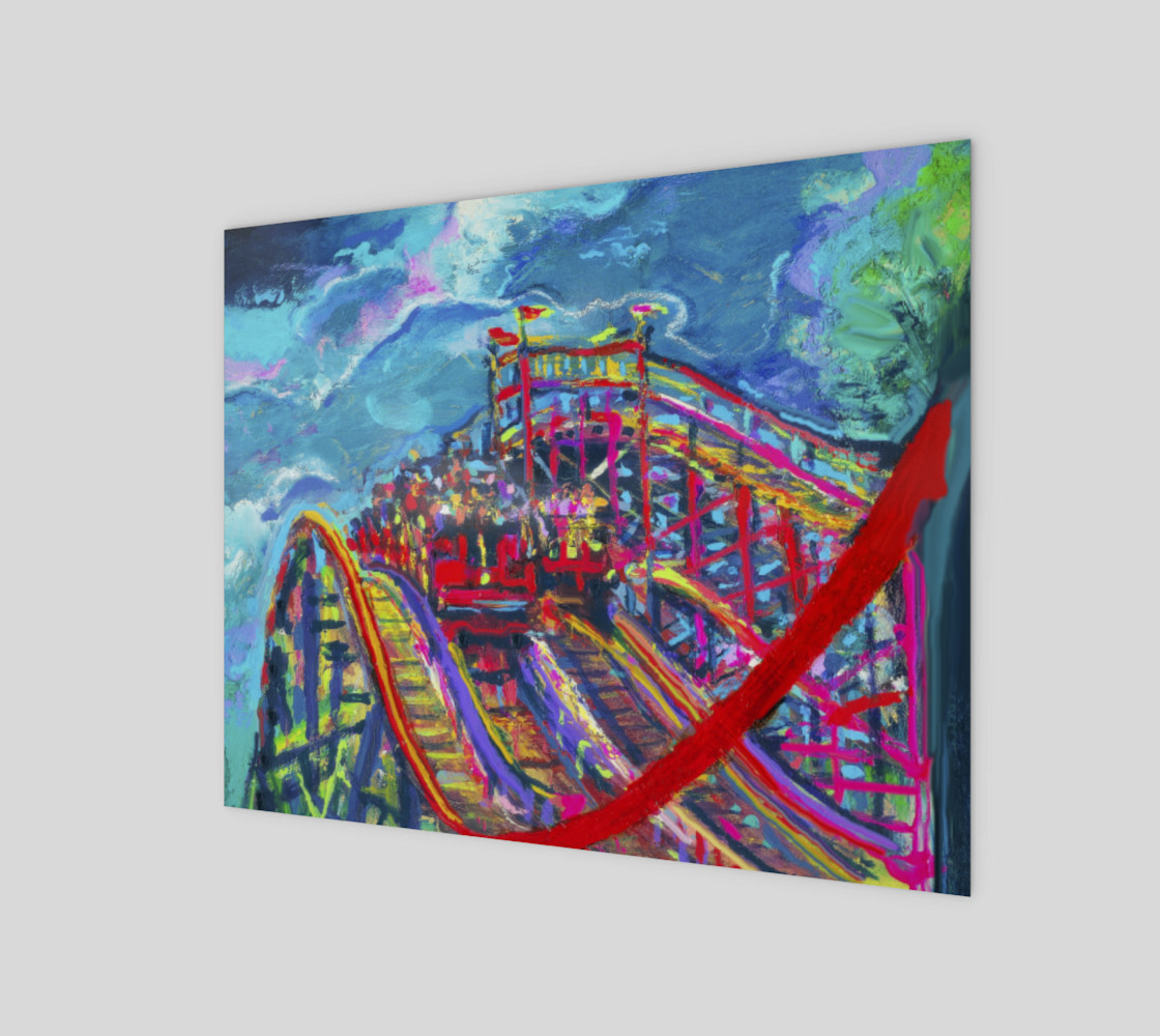 Roller Coaster Circus Fashion-Match Wall Print preview #1