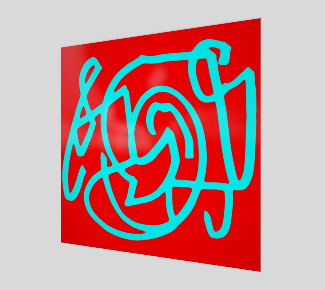 Aperçu 3D de Red blue turquoise gar