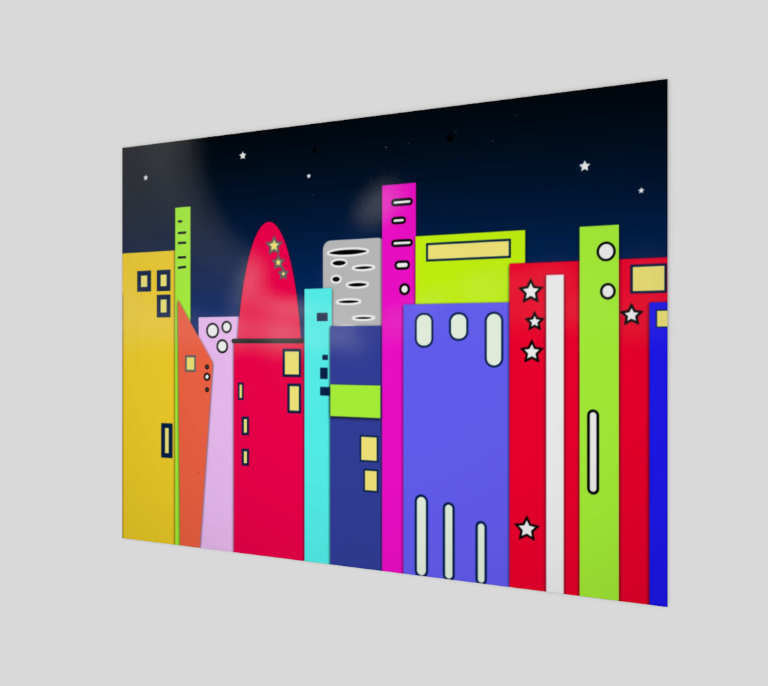 Space City Wall Art 10" x 7.5" preview #1