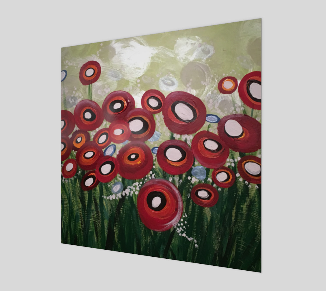 Whimsical Poppy Art Print preview #1