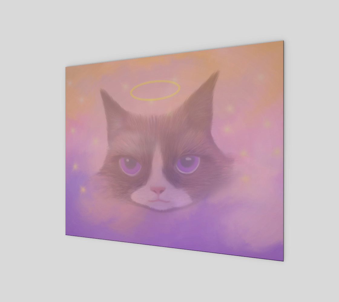 Cosmic Cat Wall Art 10" x 8" preview #1