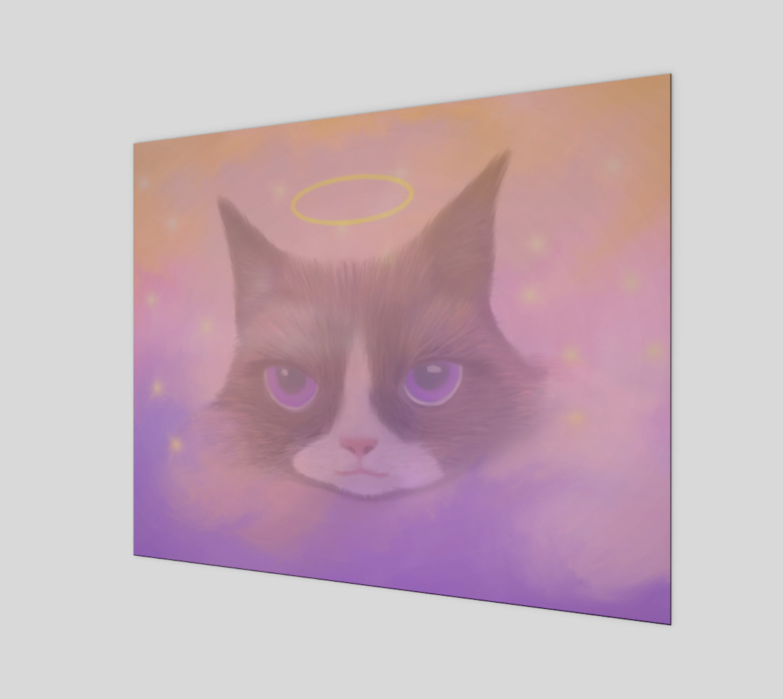 Cosmic Cat Wall Art 20" x 16" preview #1