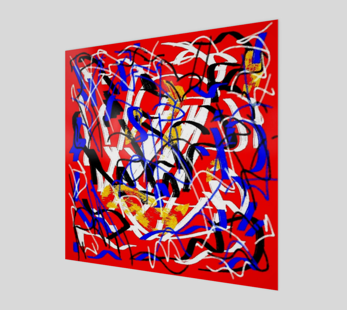 Aperçu 3D de Abstract red white