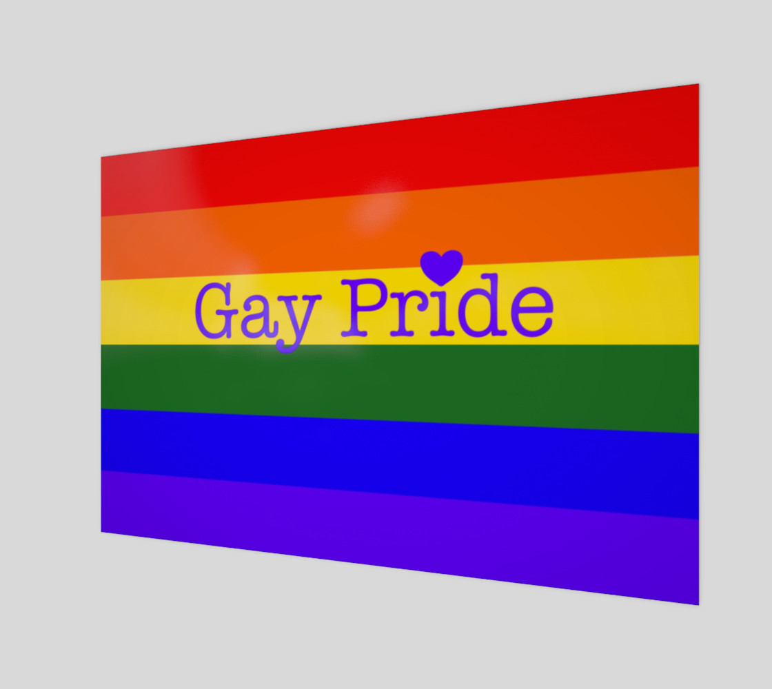 Gay Pride Love Wall Art 12" x 8" preview #1