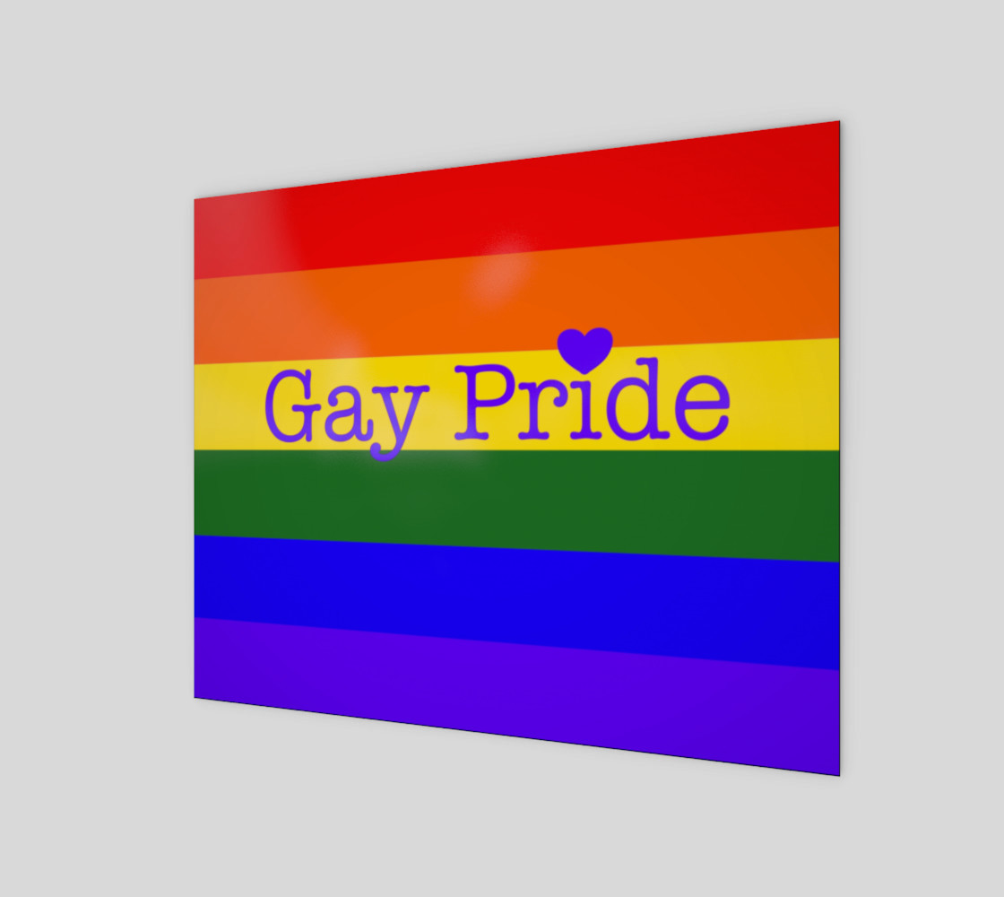 Gay Pride Love Wall Art 10" x 8" preview #1