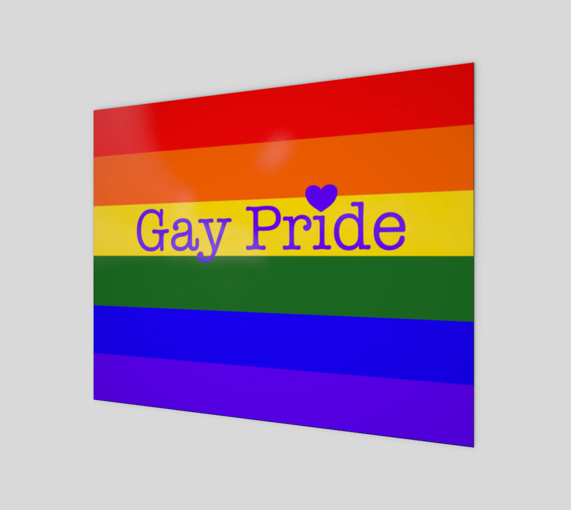 Gay Pride Love Wall Art 14' x 11" preview #1