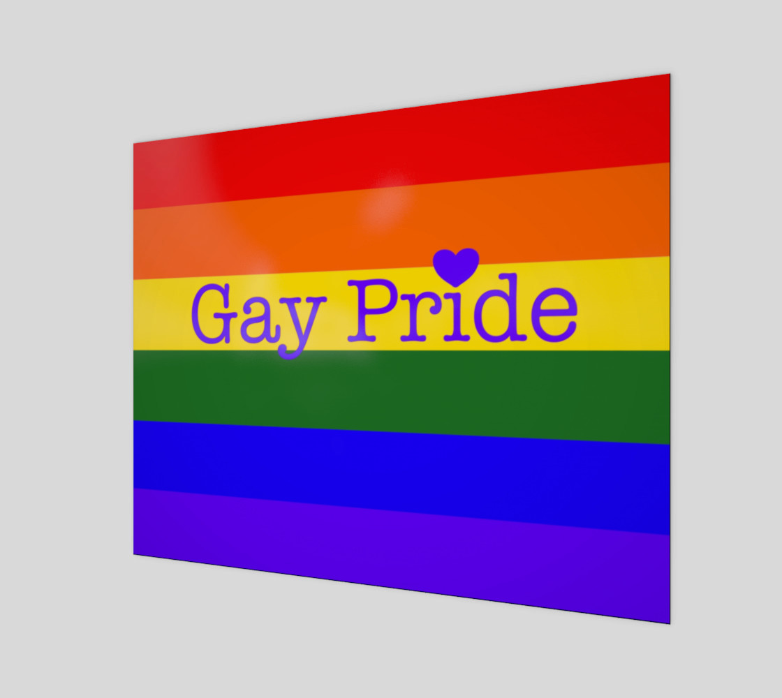 Gay Pride Love Wall Art 20" x 16" preview #1