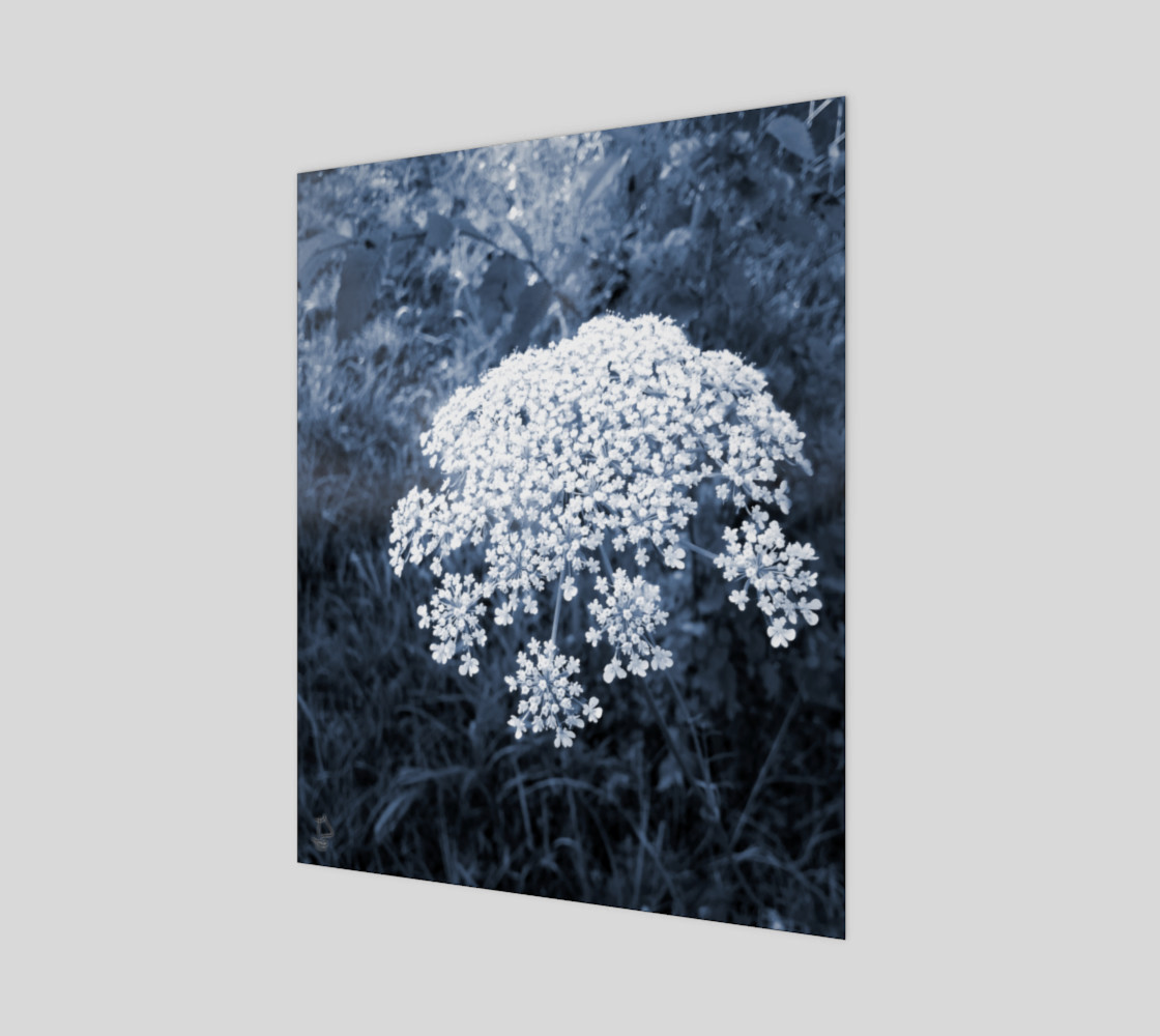 Blue Flowers Modern Art Print by Tabz Jones preview #1