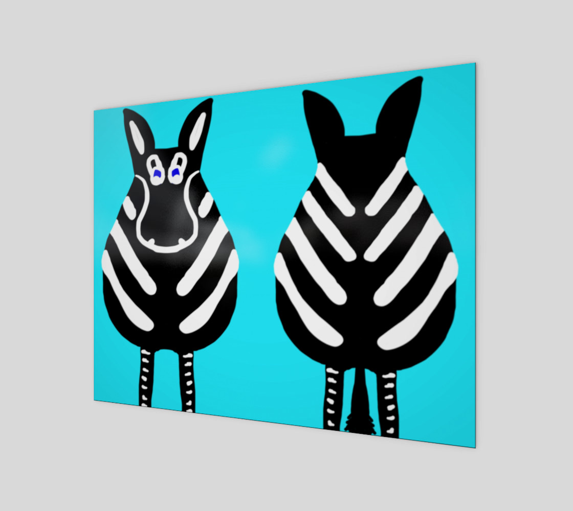 Zebra Both Ends 14" x 11" preview #1