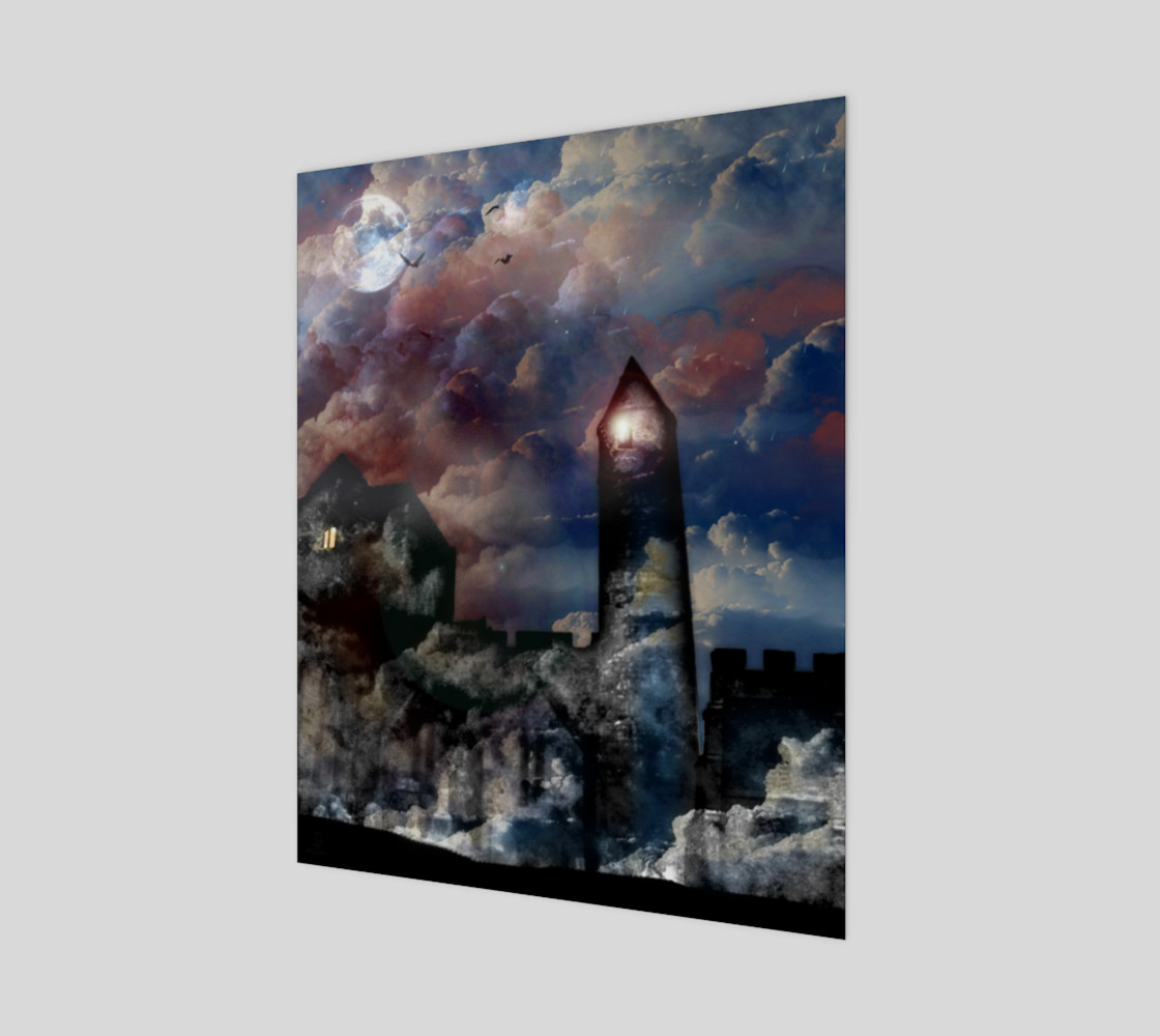 Ghost Light fantasy goth art print by Tabz Jones preview #1