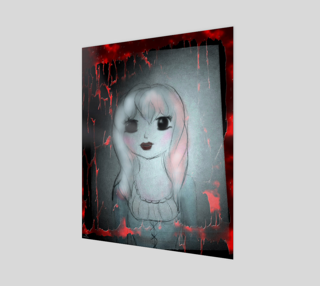 Ghost Girl Mixed Media Gothic art by Tabz Jones thumbnail #2