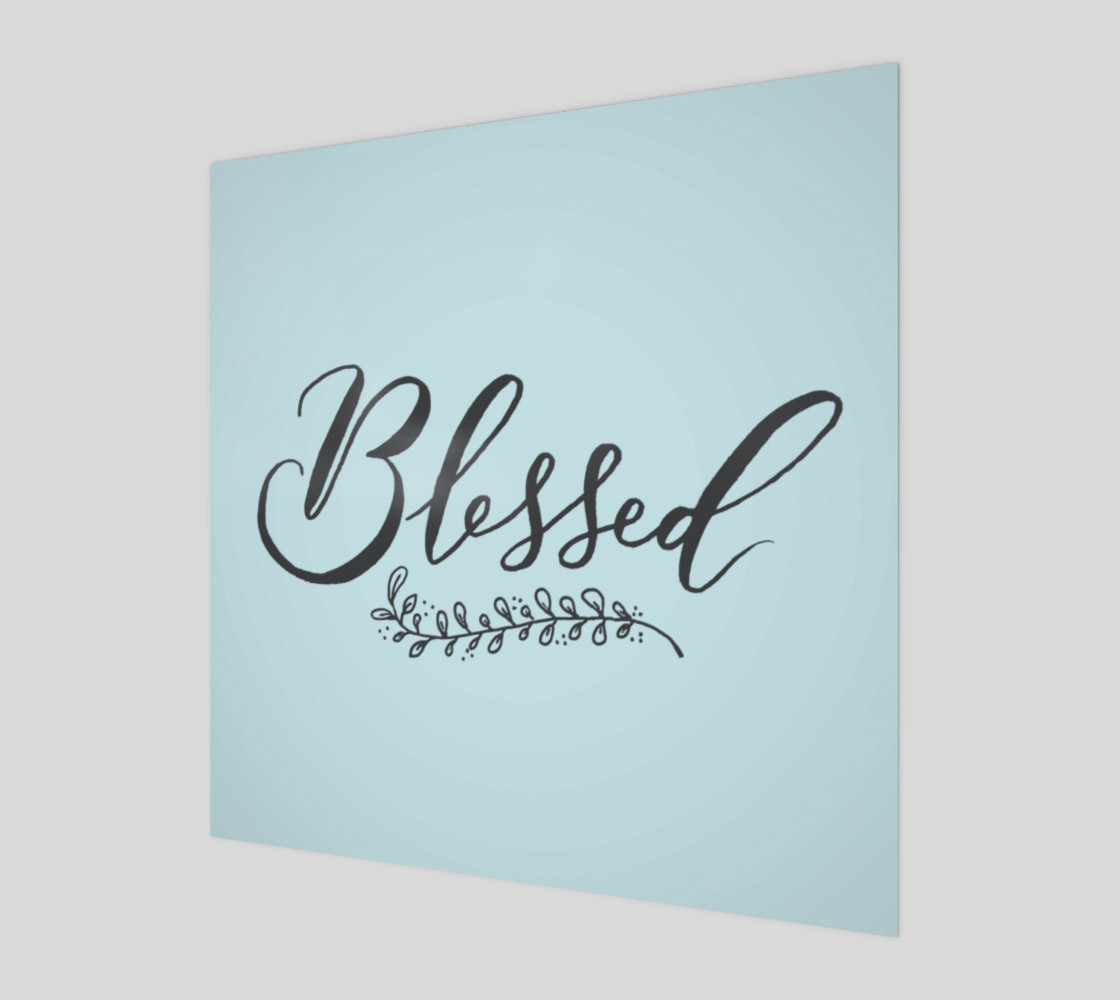 Aperçu de Blessed Wall Art with Robins Egg Blue #1