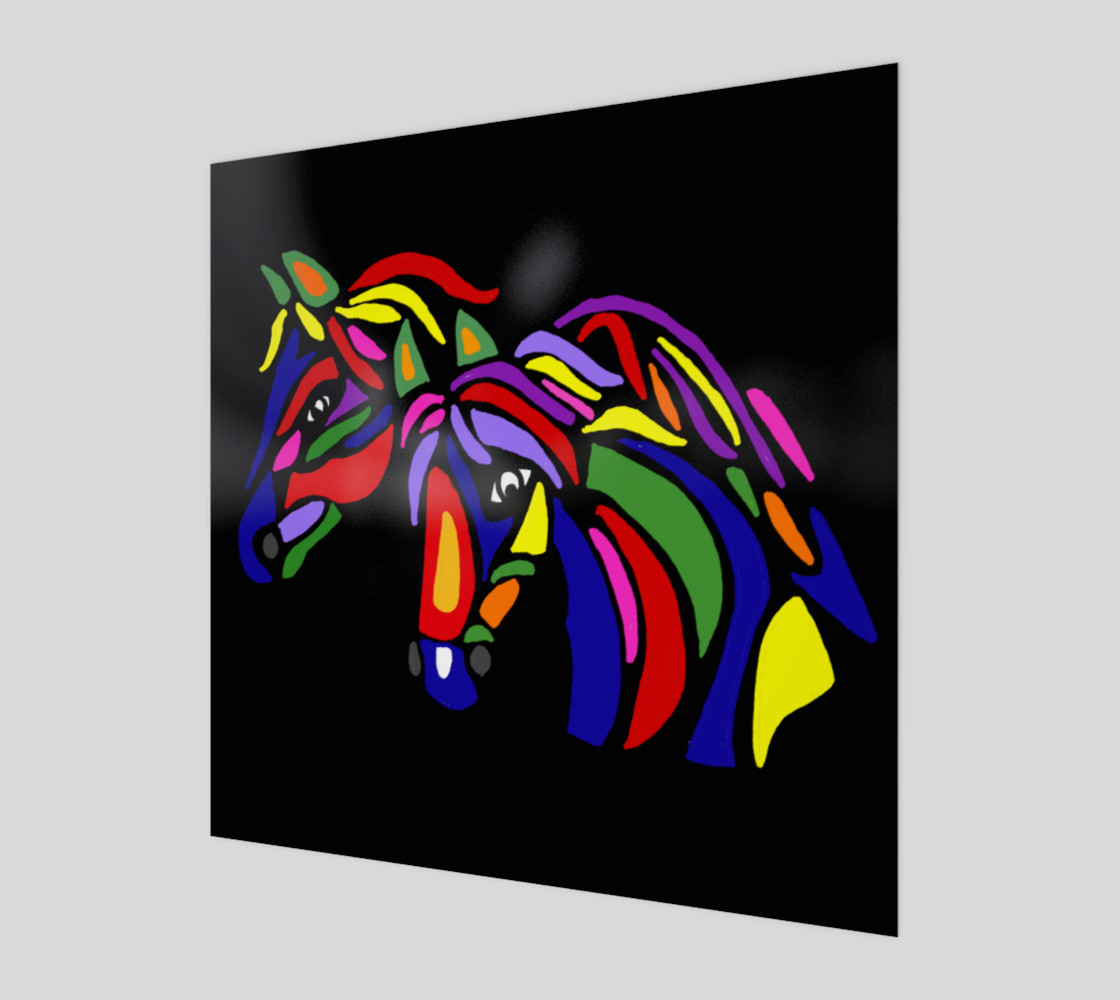 Colorful Horses Abstract Art preview #1