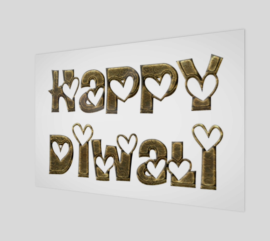 Festival of Lights Happy Diwali Greeting Typography Poster preview #1