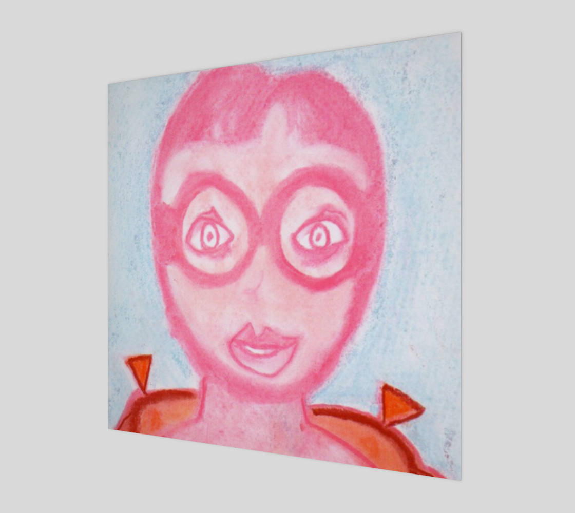 Funny Portrait Chalk Drawing Amelia Earhart preview #1