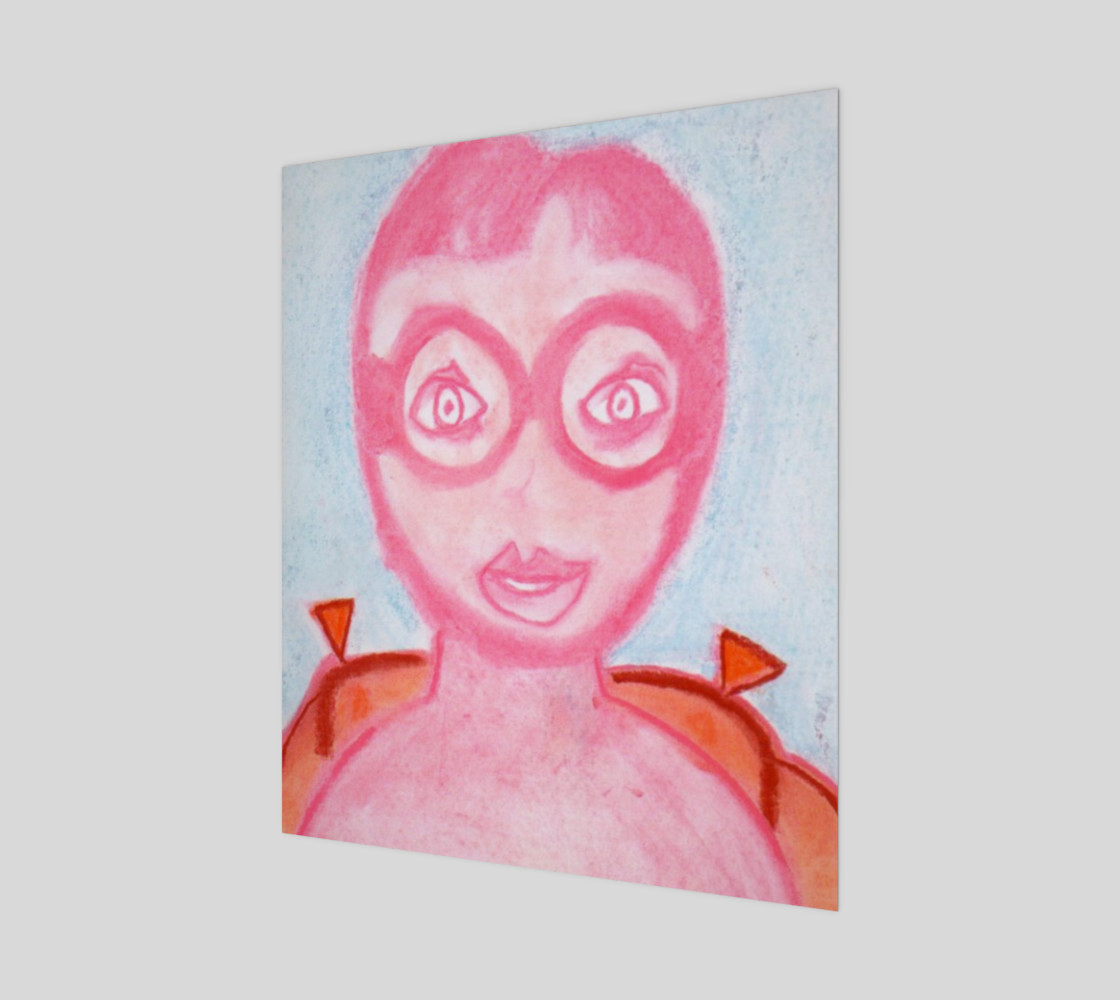 Funny Portrait Chalk Drawing Amelia Earhart preview #1