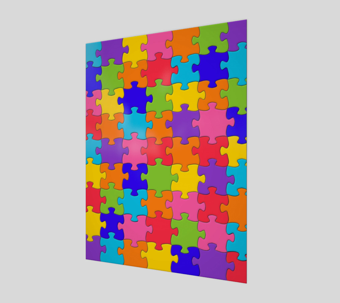 Funny Colorful Jigsaw Puzzle Pieces preview #1