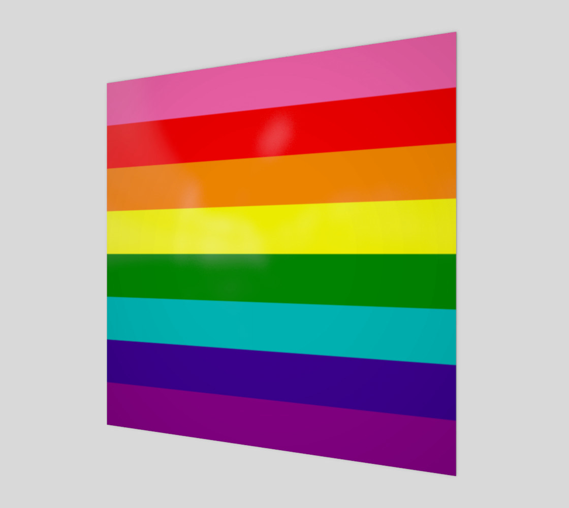 Rainbow Flag Original 8 Stripes Pattern LGBT Pride preview #1