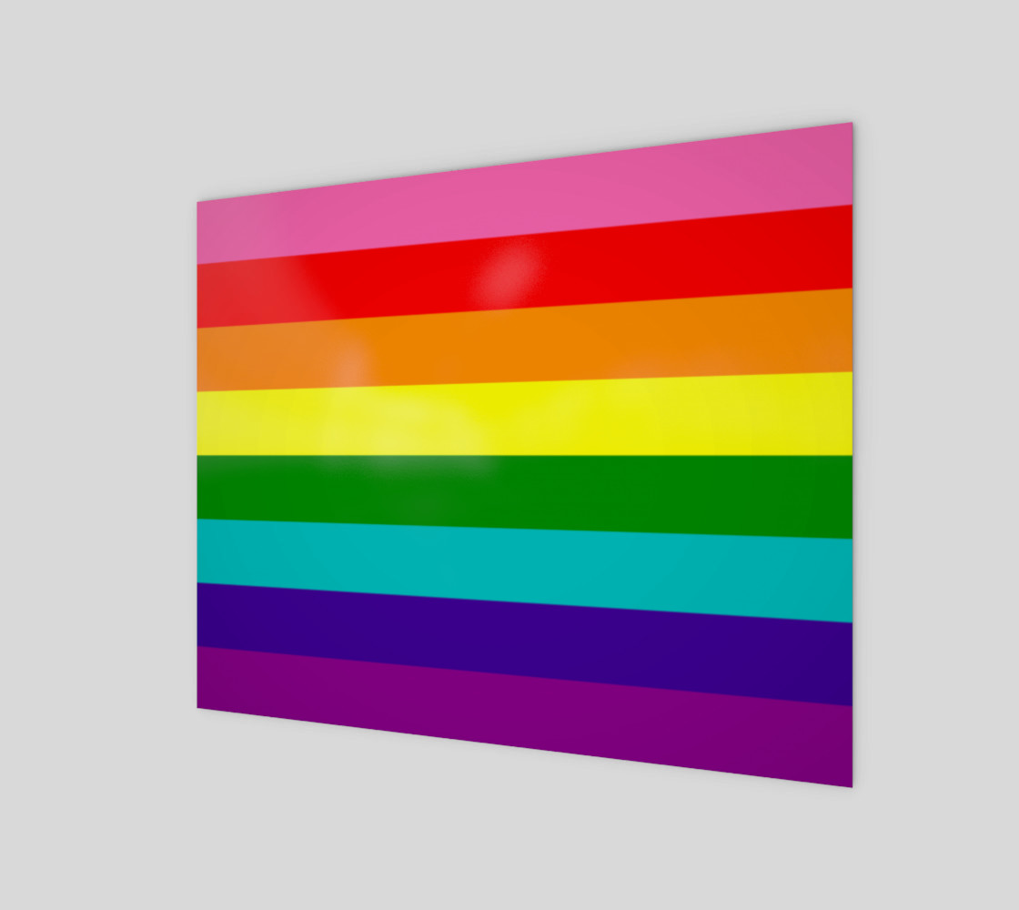 Rainbow Flag Original 8 Stripes Pattern LGBT Pride preview #1