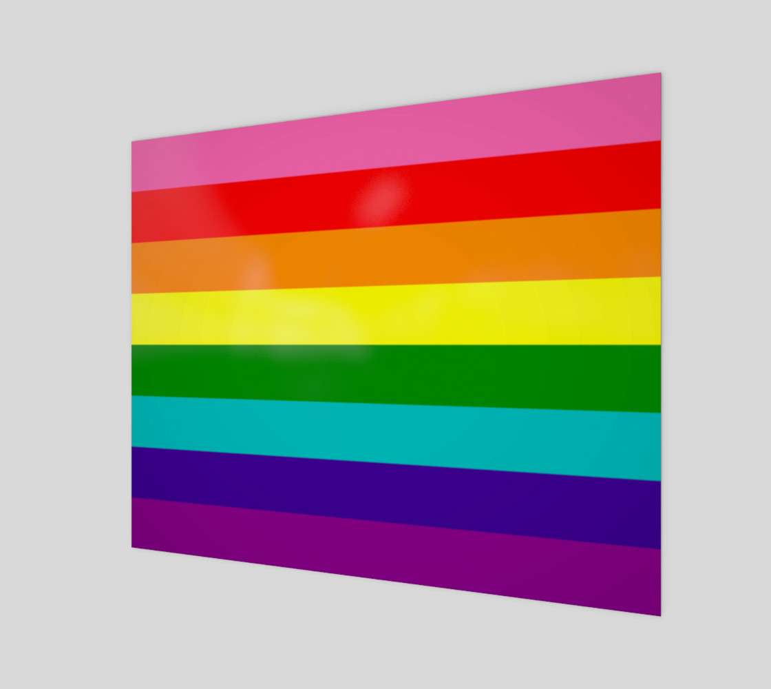 Rainbow Flag Original 8 Stripes Pattern LGBT Pride preview #1