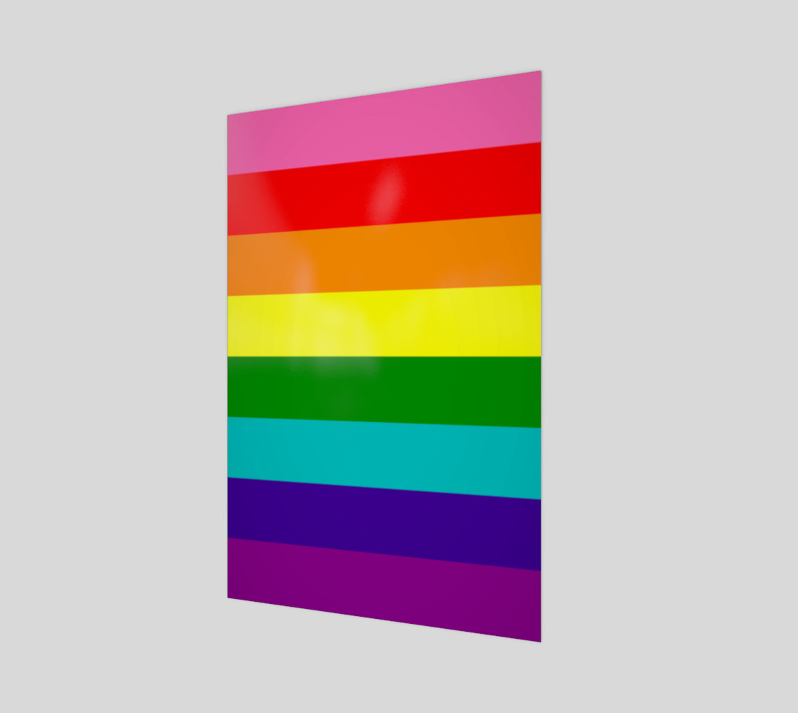 Rainbow Flag Original 8 Stripes Pattern LGBT Pride preview #1