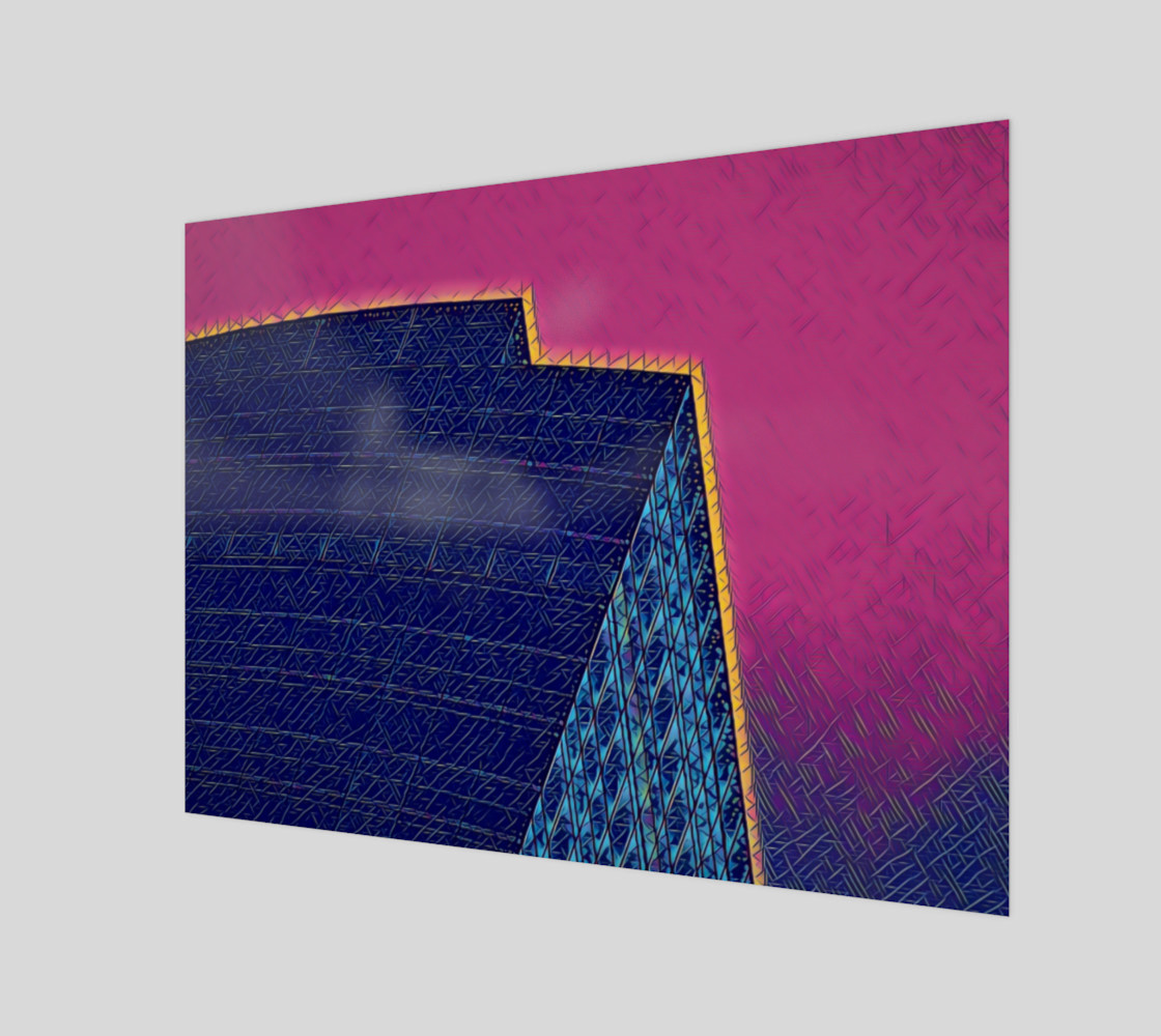 Blue Skyscraper Pink Sky preview #1