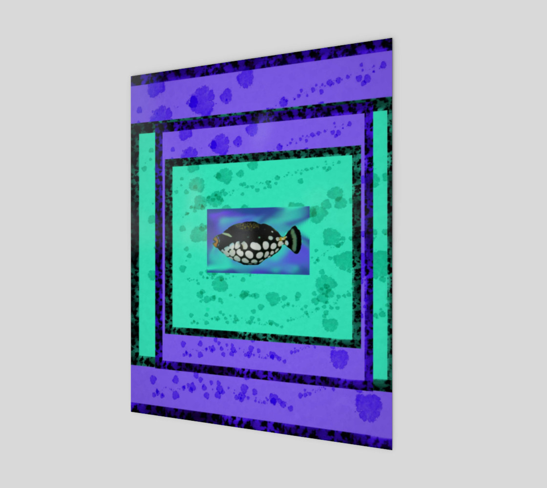 Tropical Fish on Turquoise & Purple preview #1