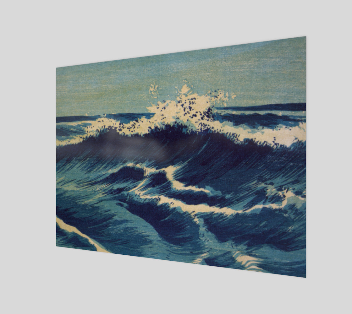 Japanese Print - Wave - C - Hatō zu - Uehara, Konen preview #1