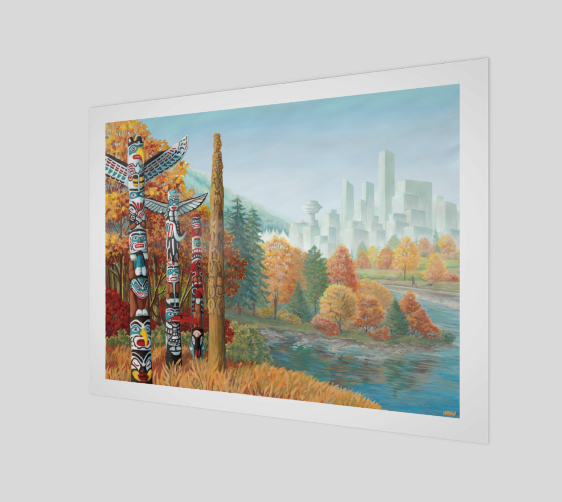 Vancouver Canada Landscape Painting - Two Worlds Collide preview #1