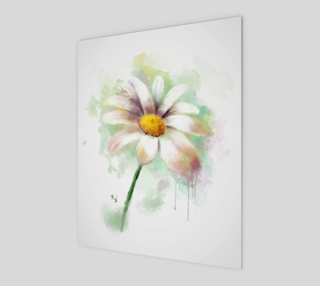 Daisy Watercolor Painting preview #1