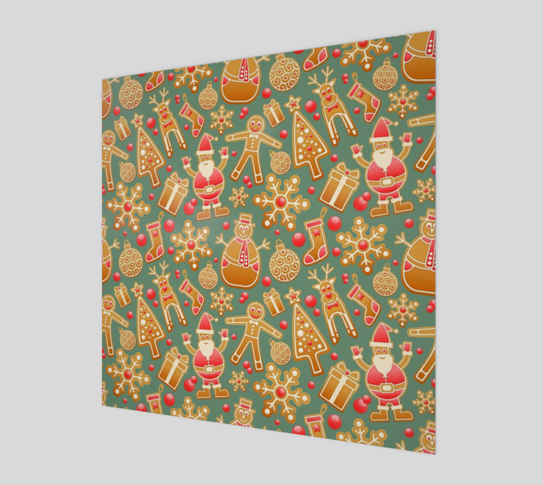 1950 Vintage Gingerbread Christmas Wall Art preview #1