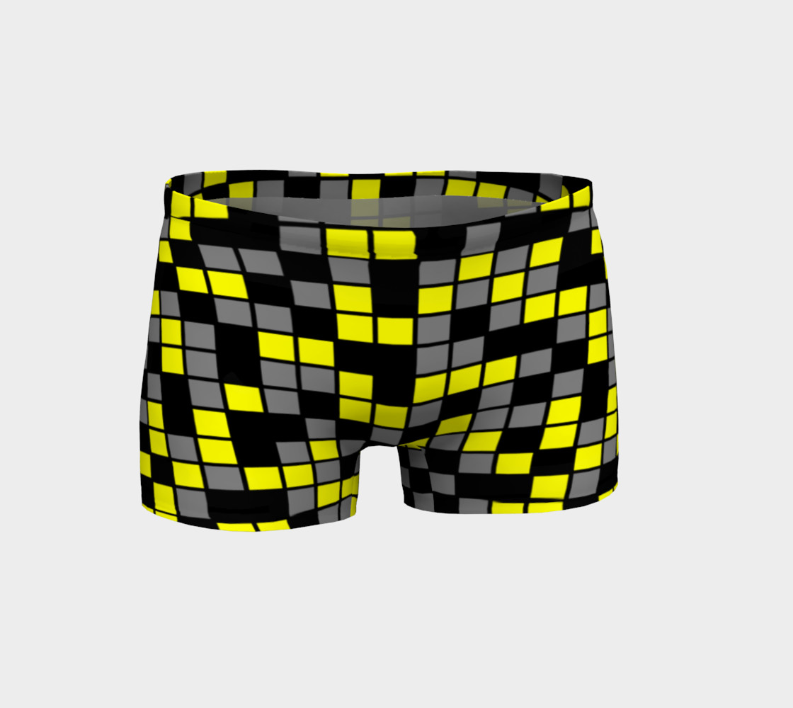 Aperçu de Yellow, Black, and Medium Grey Random Mosaic Squares #1