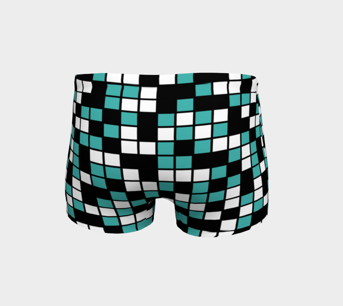 Verdigris, Black, and White Random Mosaic Squares preview #4