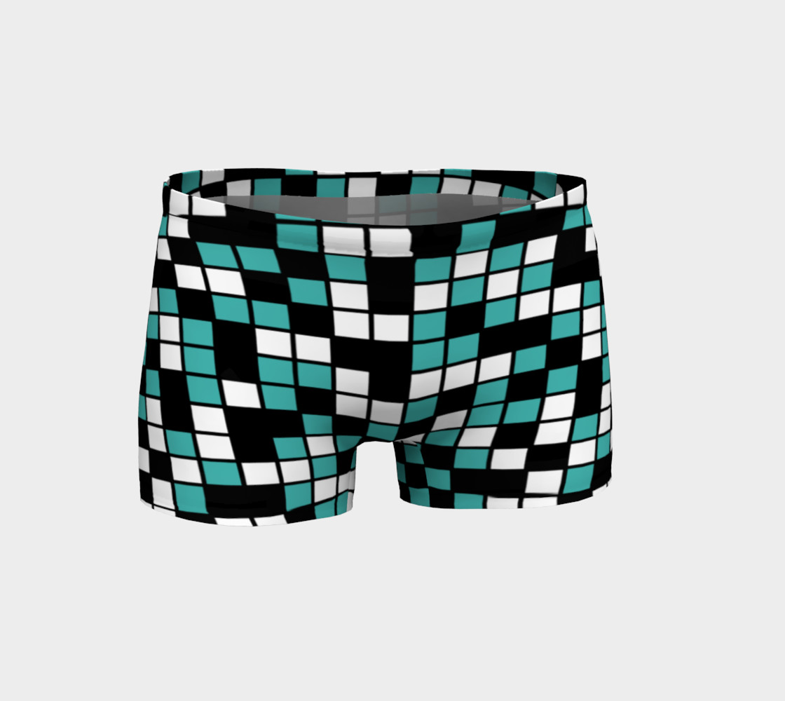 Verdigris, Black, and White Random Mosaic Squares preview #1
