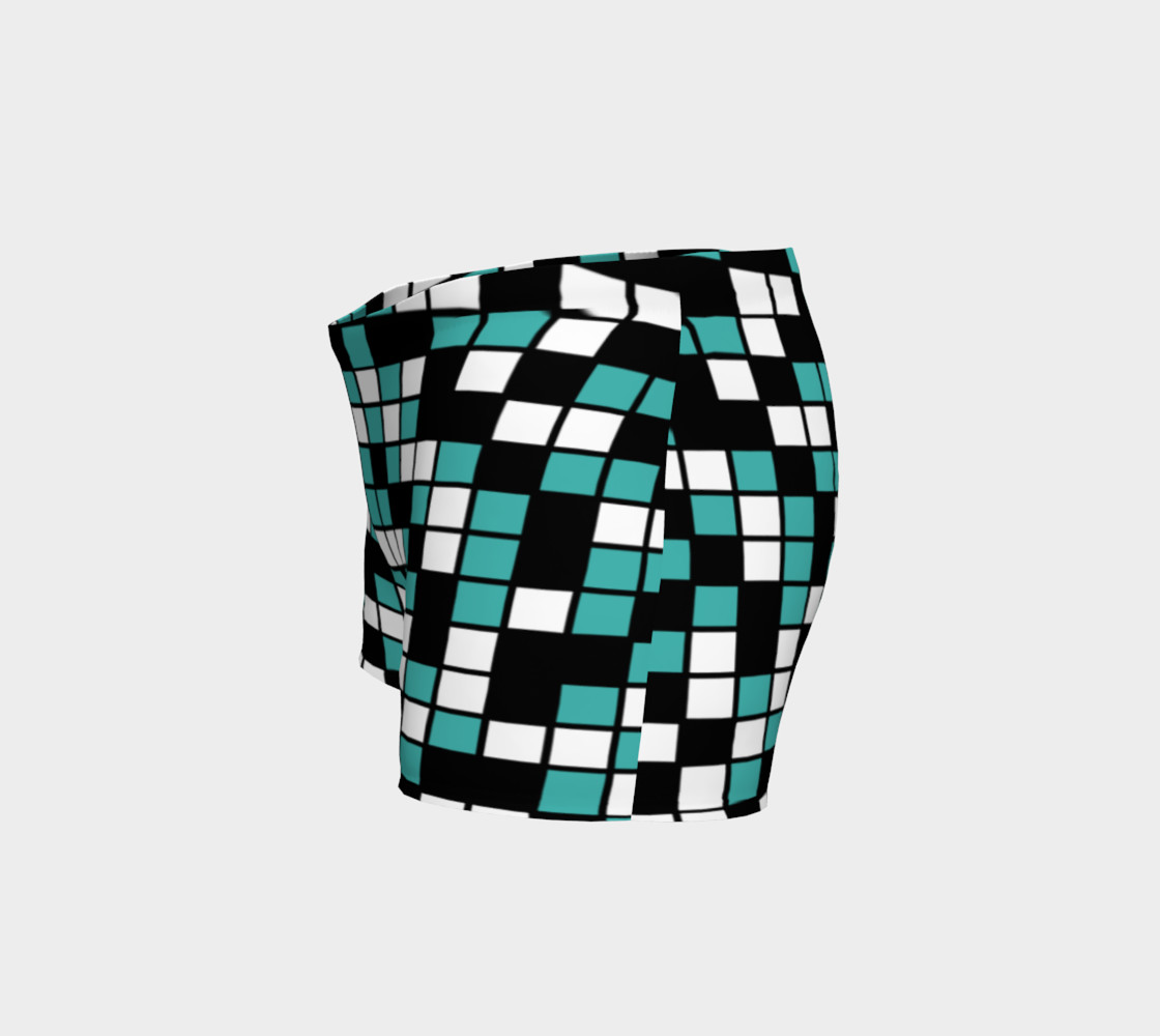 Verdigris, Black, and White Random Mosaic Squares preview #2