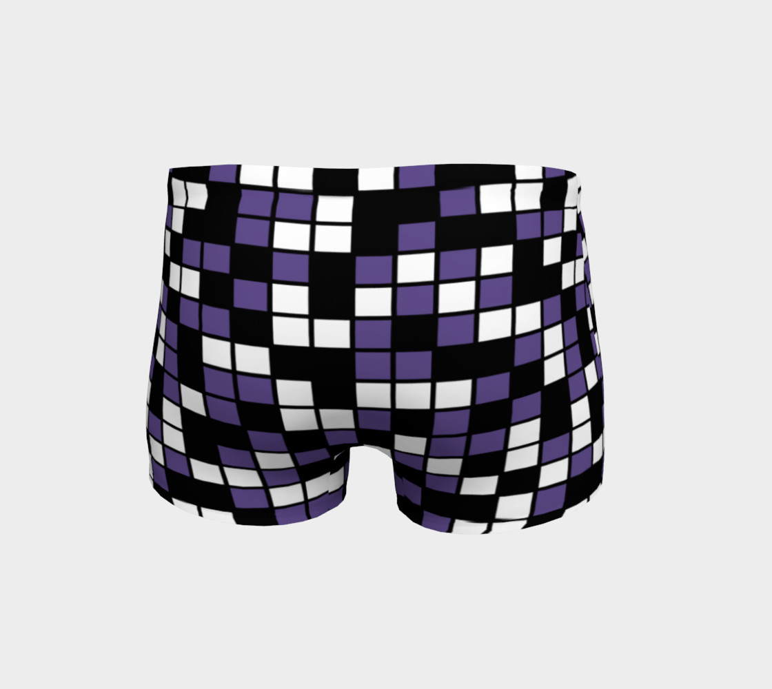 Aperçu de Ultra Violet Purple, Black, and White Random Mosaic Squares #4