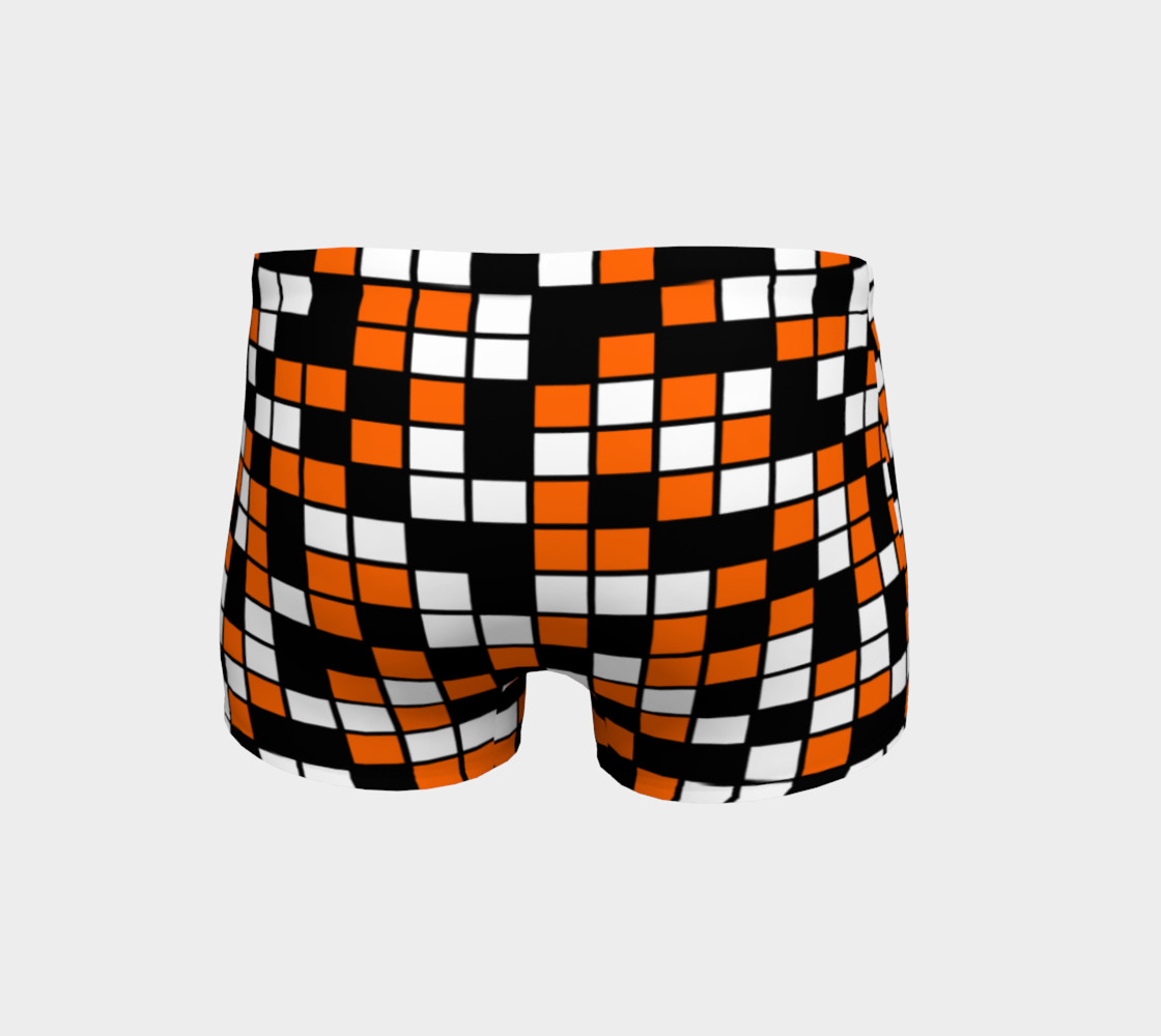 Orange, Black, and White Random Mosaic Squares preview #4