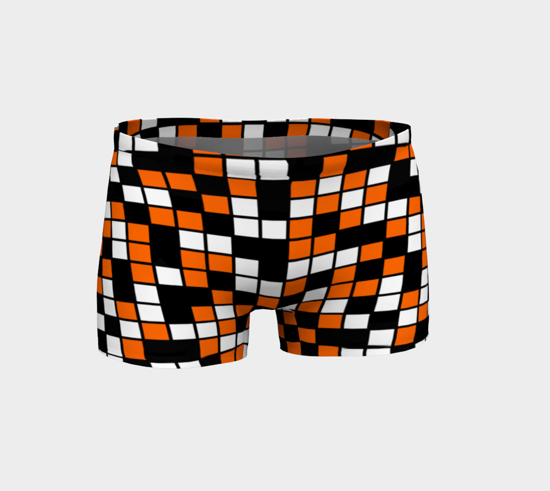 Orange, Black, and White Random Mosaic Squares preview #1