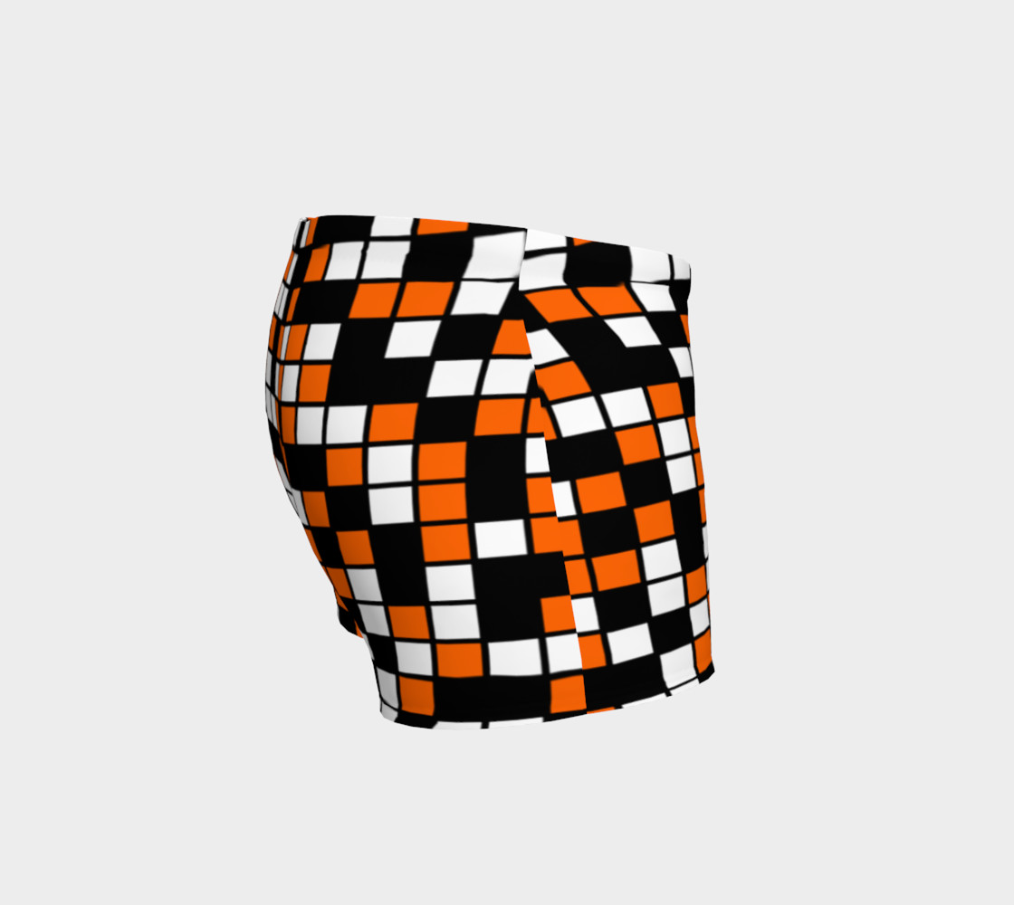 Orange, Black, and White Random Mosaic Squares preview #3