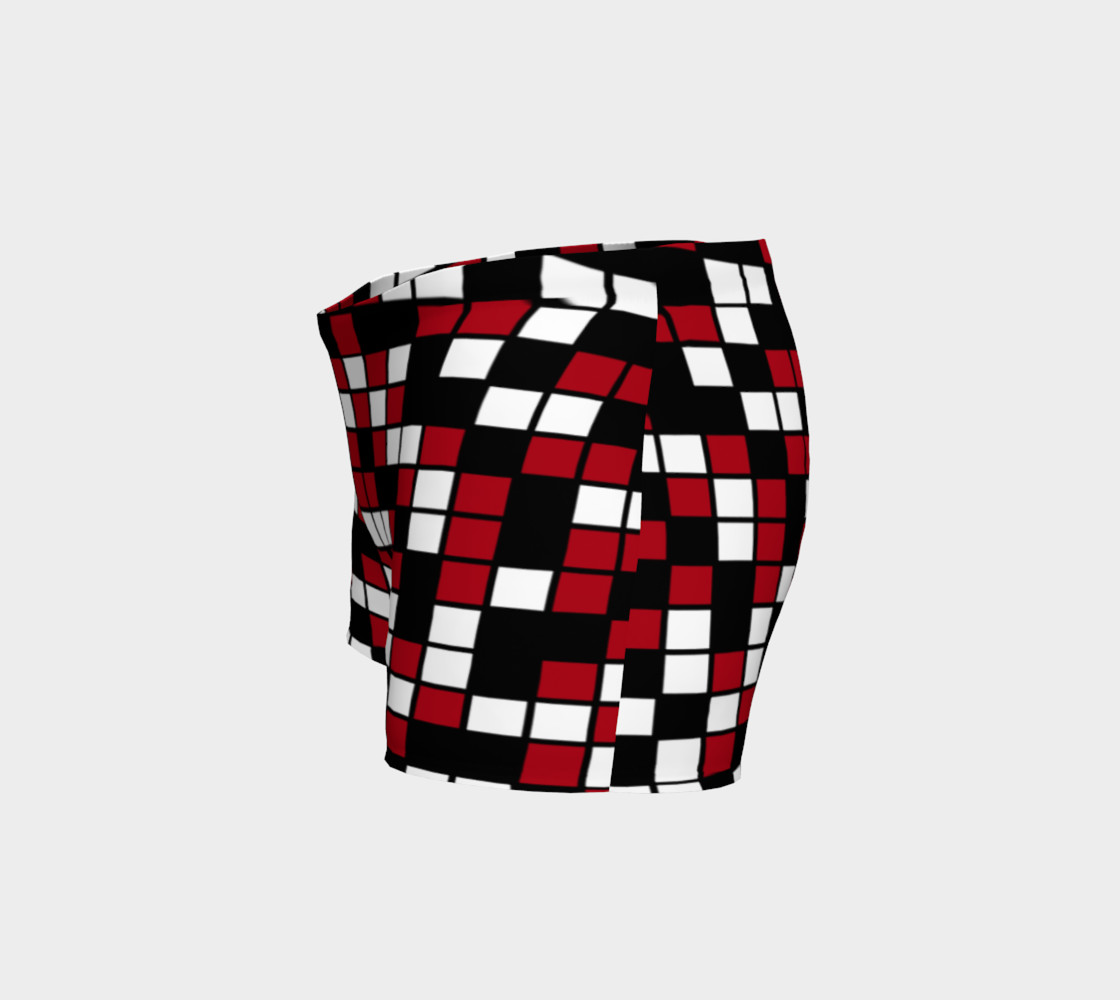 Aperçu de Dark Red, Black, and White Random Mosaic Squares #2
