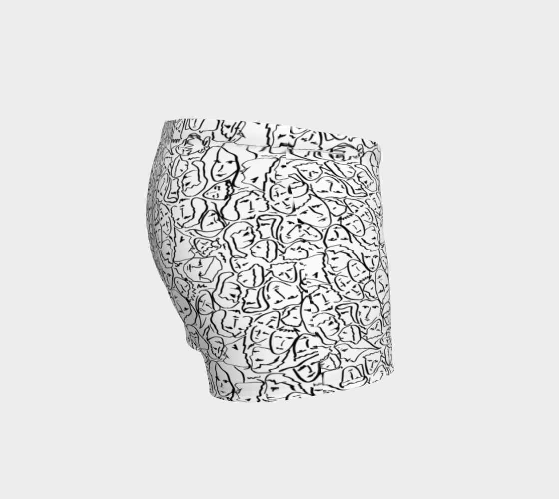 Elio's Shirt Faces in Black Outlines on White preview #3