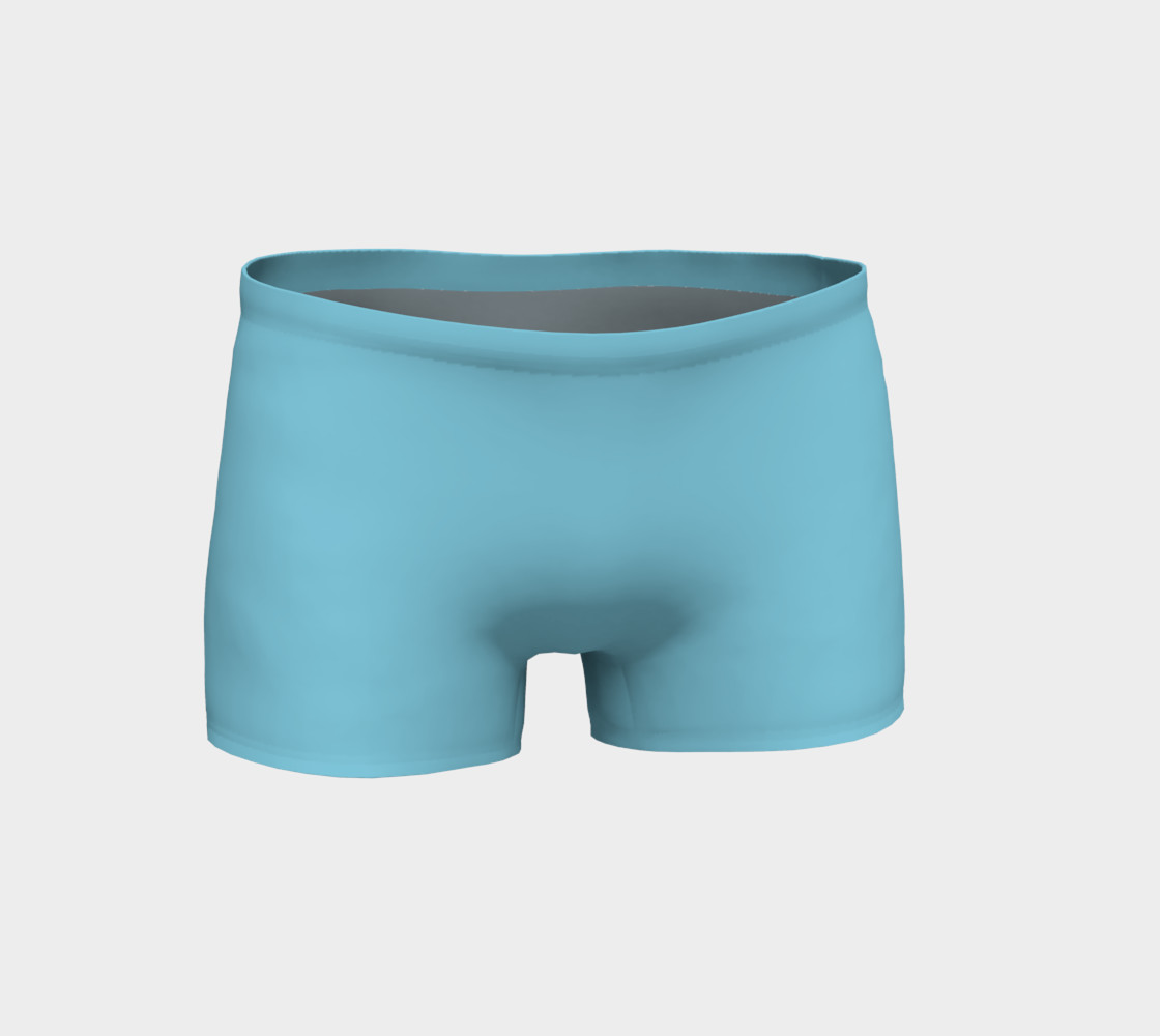 Aperçu de Sky Blue Women's Yoga Shorts #1
