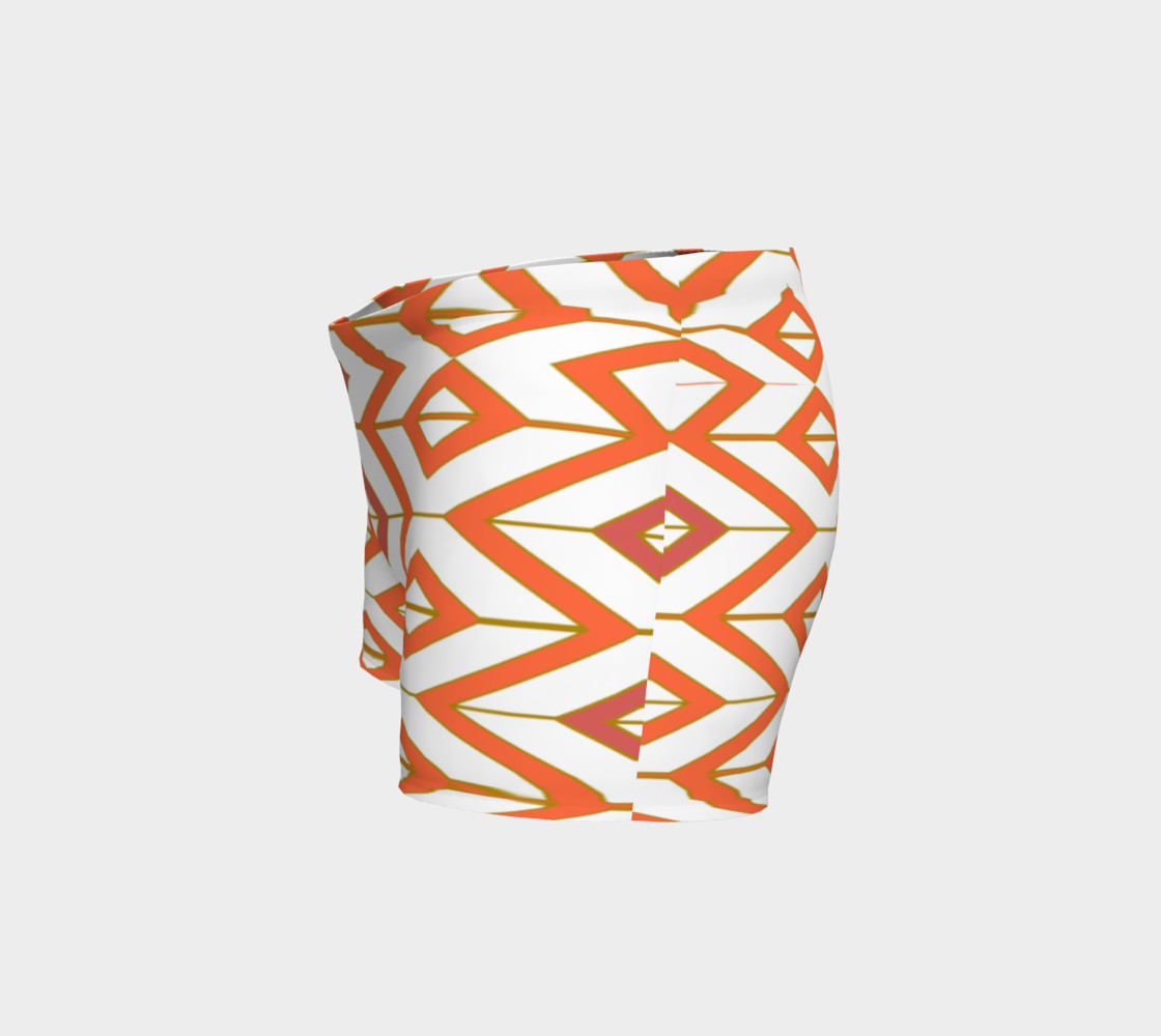Aperçu de Orange Tribal Yoga Shorts #2