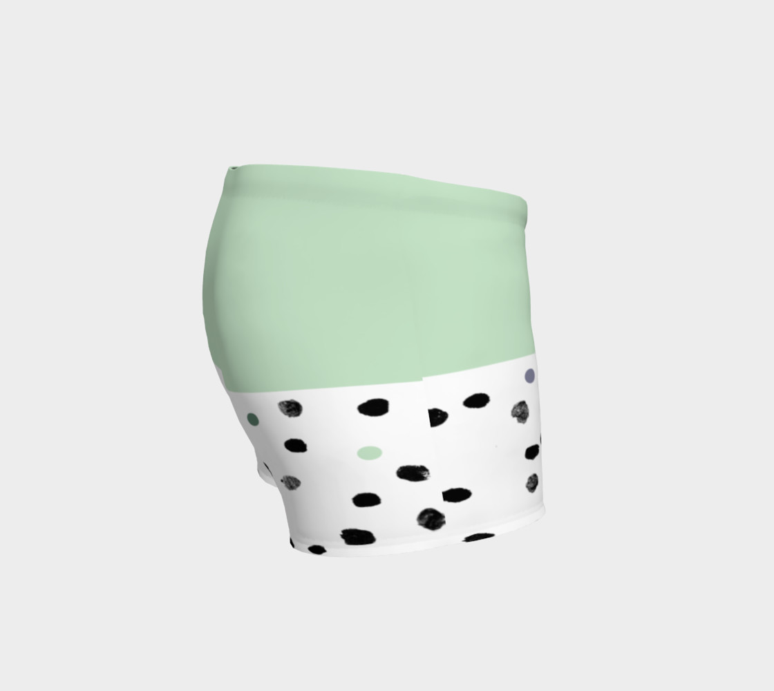 Aperçu de Mint and Polka Dots Yoga Shorts #3