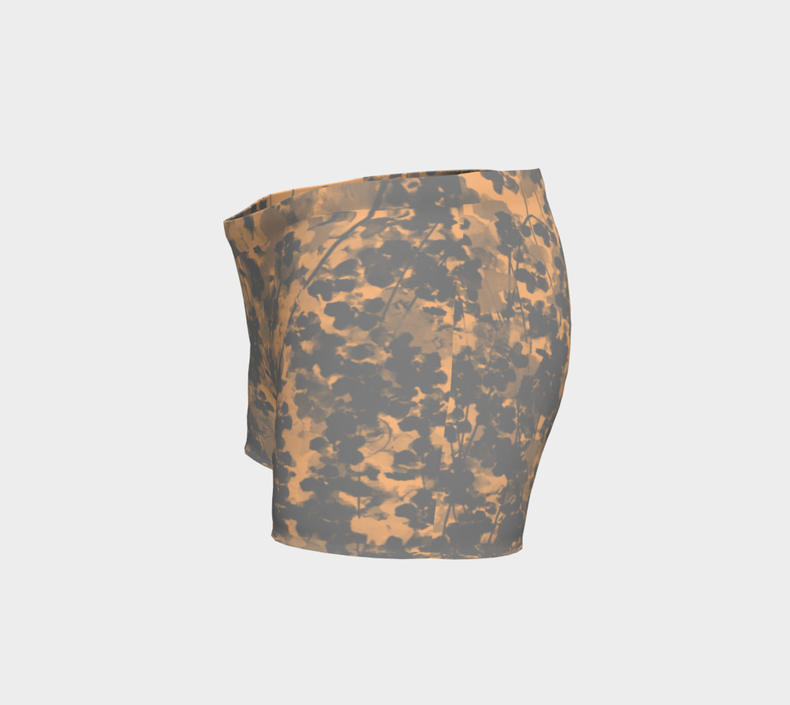 Shadow Flowers Yoga Shorts preview #2