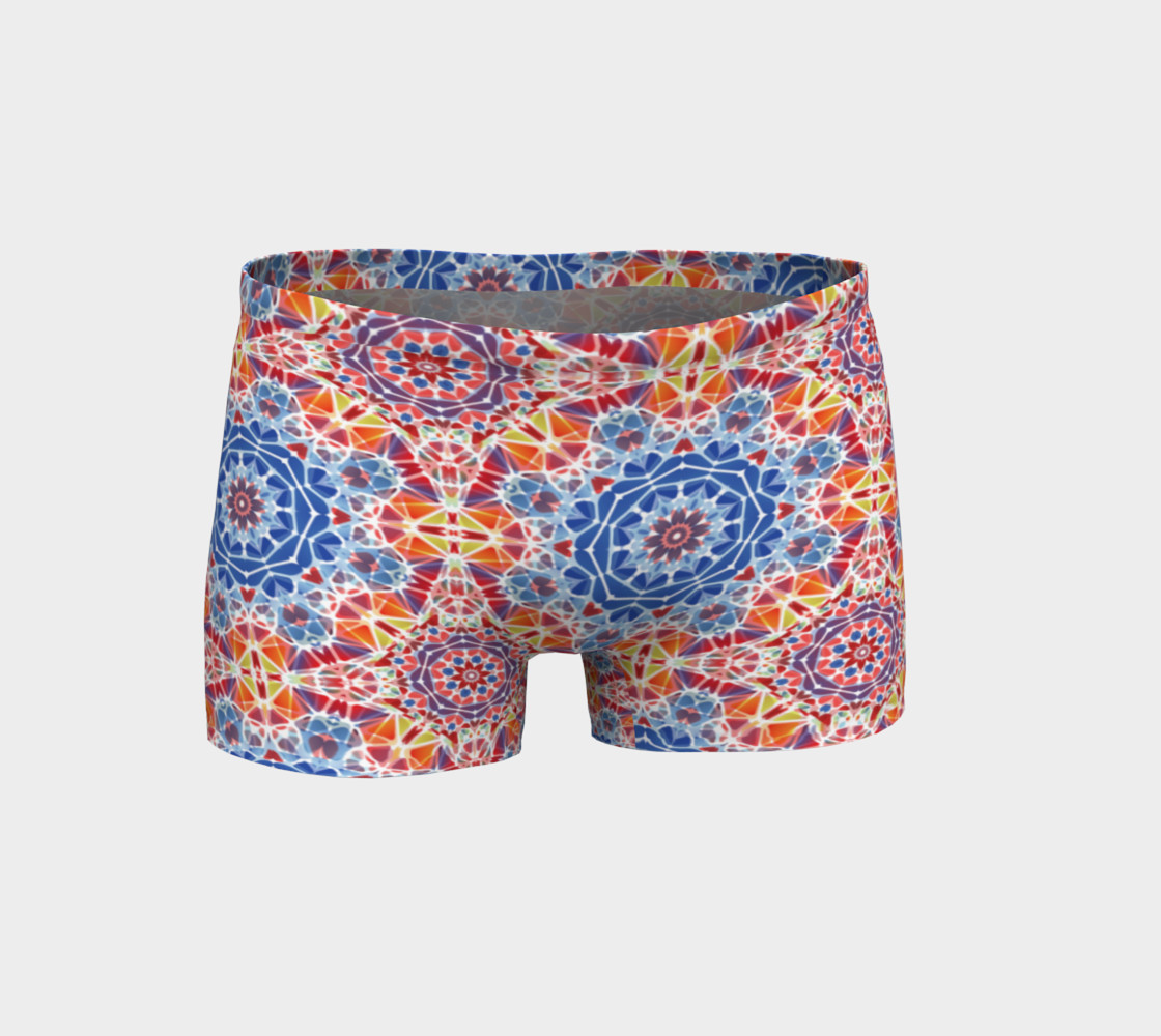 Blue and Orange Kaleidoscope Shorts preview #1
