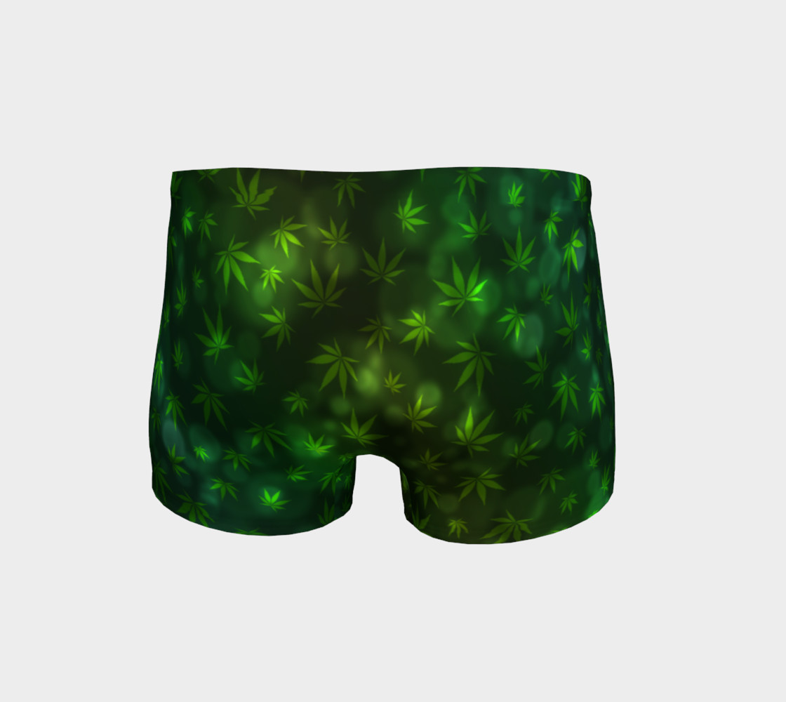 Shining Pot Leaves Workout Shorts preview #4