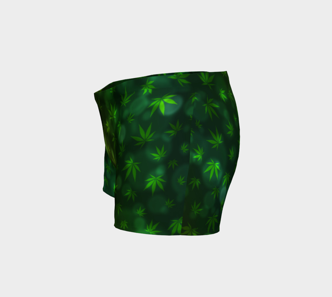 Shining Pot Leaves Workout Shorts preview #2