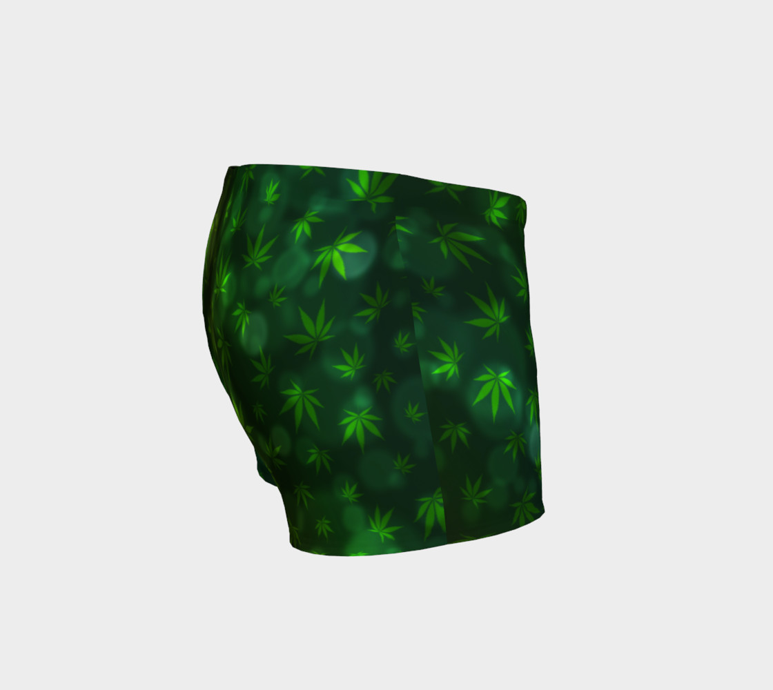 Shining Pot Leaves Workout Shorts preview #3